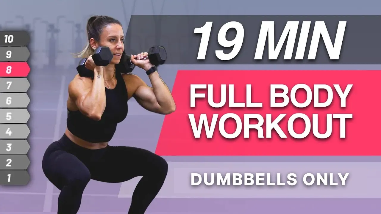 19 Min Full Body HIIT Dumbbells Interval Training